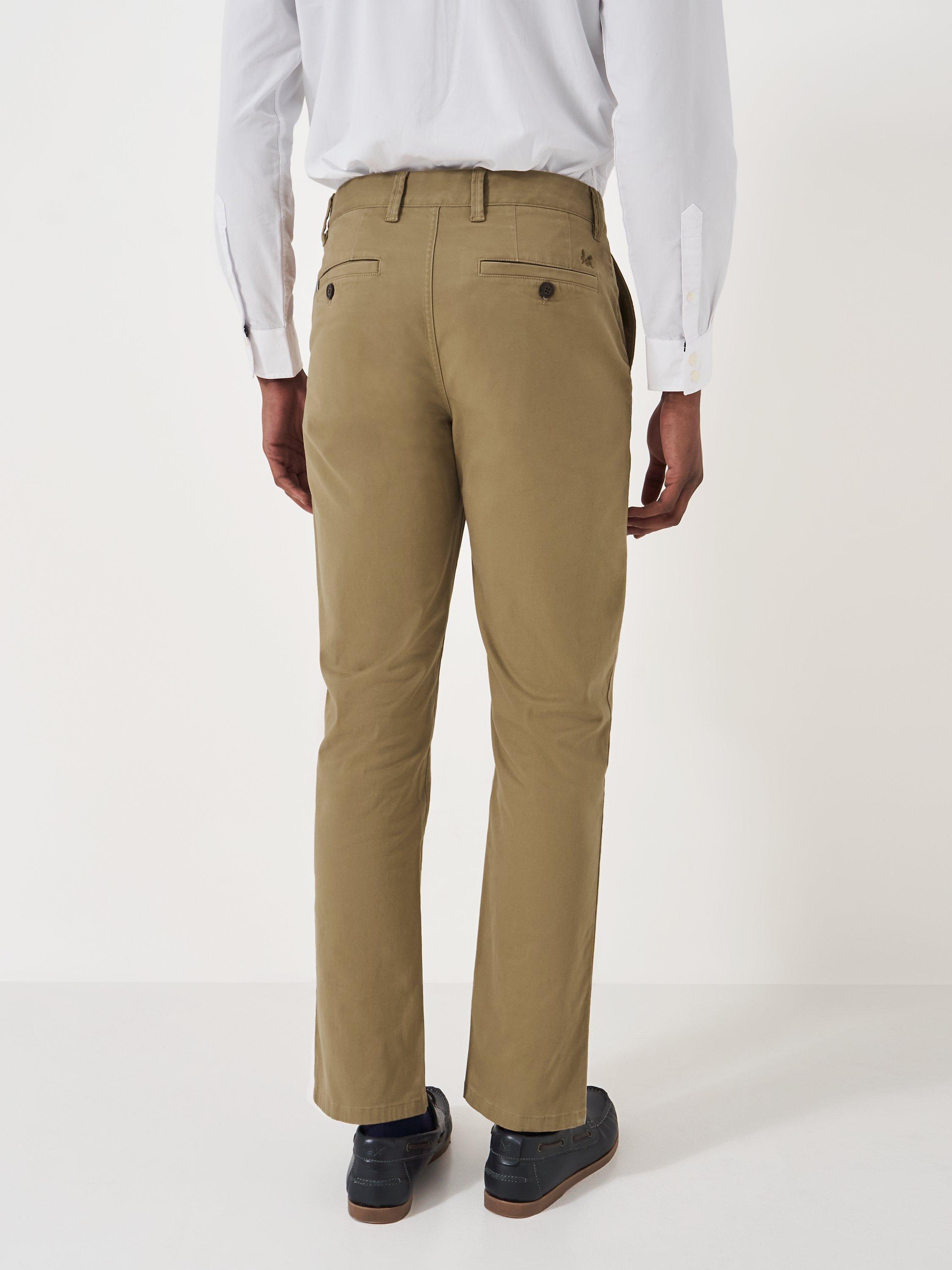 Product image 2 of 5, which shows Crew Clothing Straight Fit Chinos, Beige, 36L