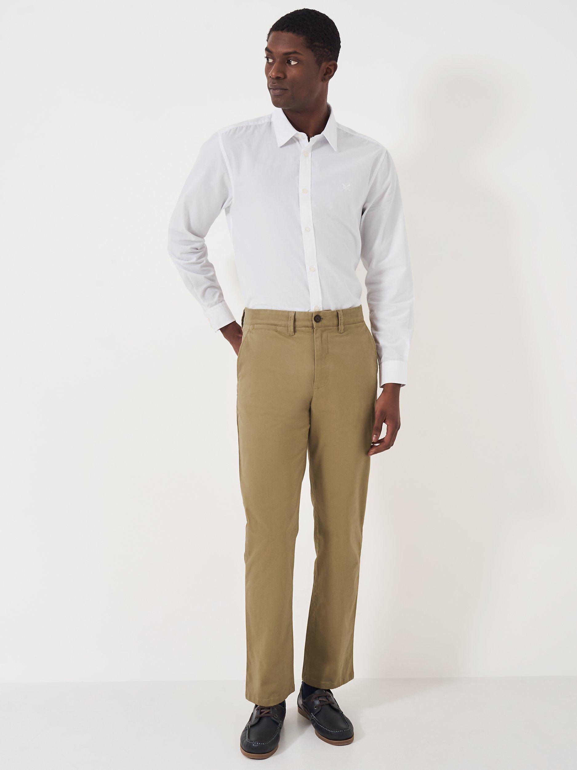 Product image 3 of 5, which shows Crew Clothing Straight Fit Chinos, Beige, 36L