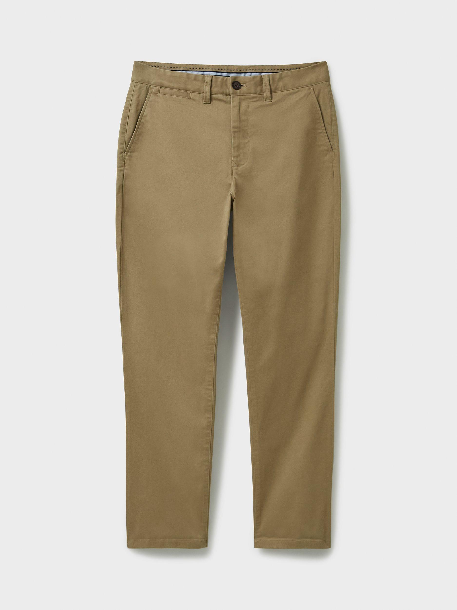 Product image 4 of 5, which shows Crew Clothing Straight Fit Chinos, Beige, 36L