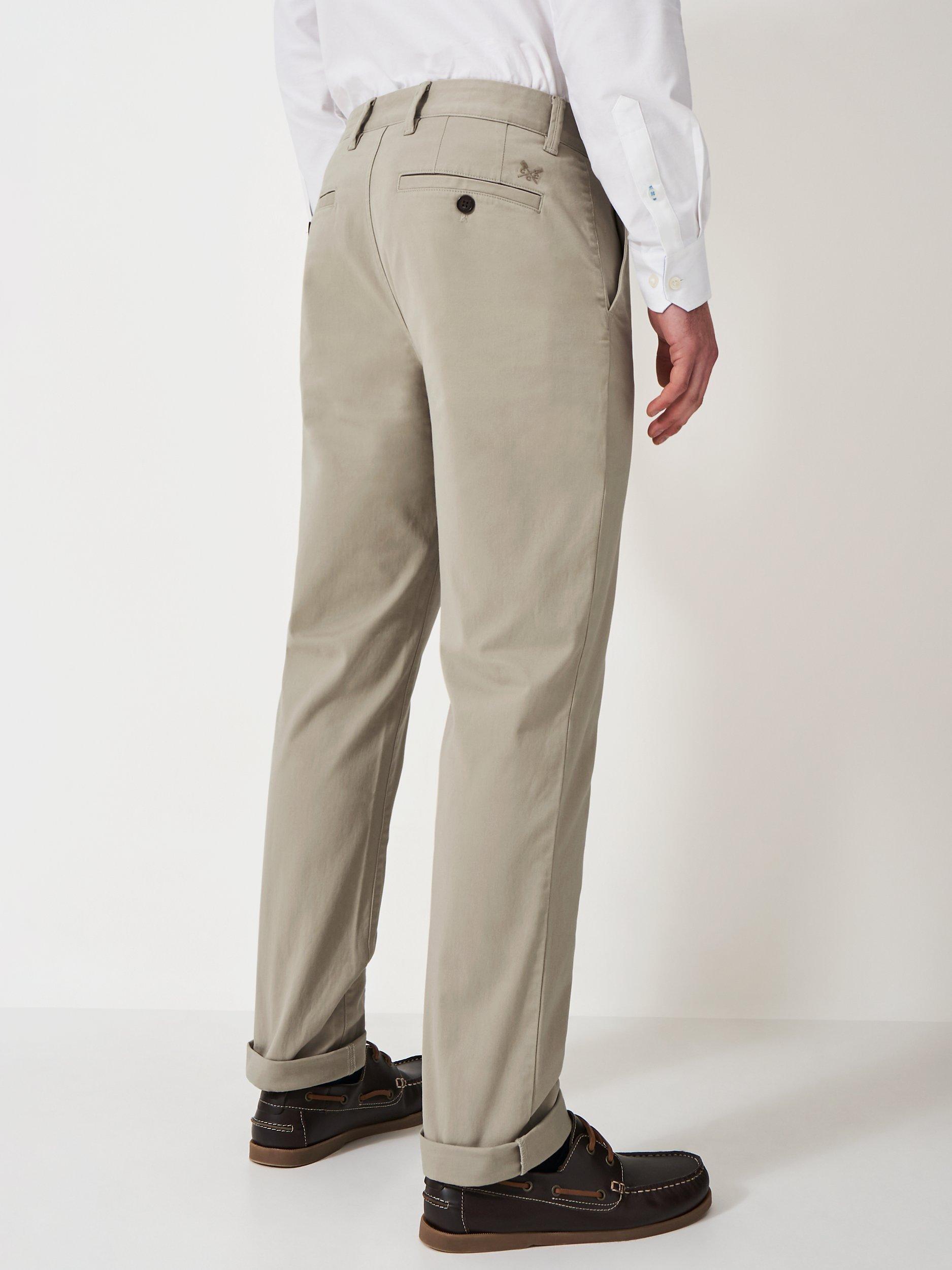 Product image 2 of 5, which shows Crew Clothing Straight Fit Chinos, Taupe, 34S