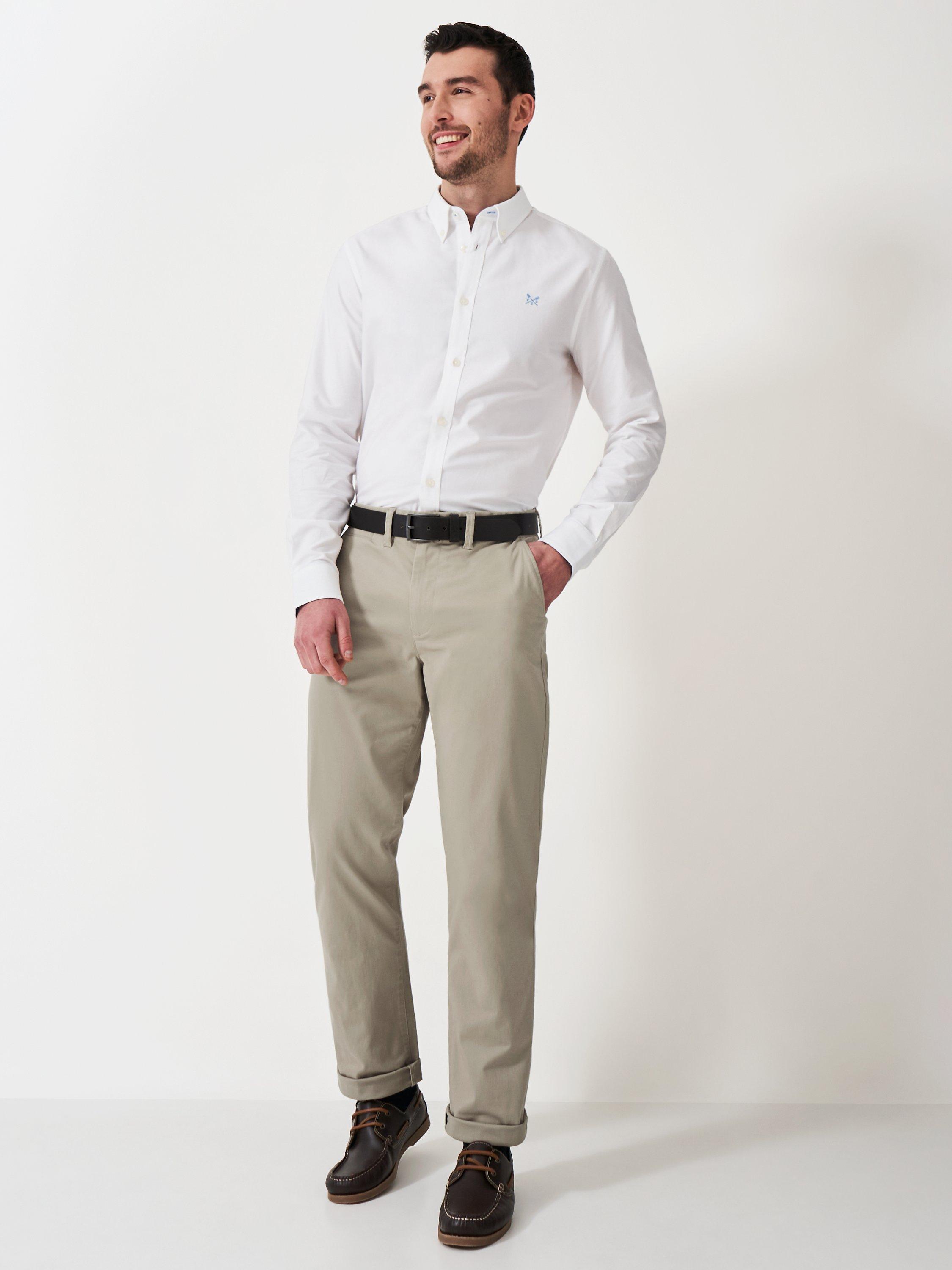 Product image 3 of 5, which shows Crew Clothing Straight Fit Chinos, Taupe, 34S