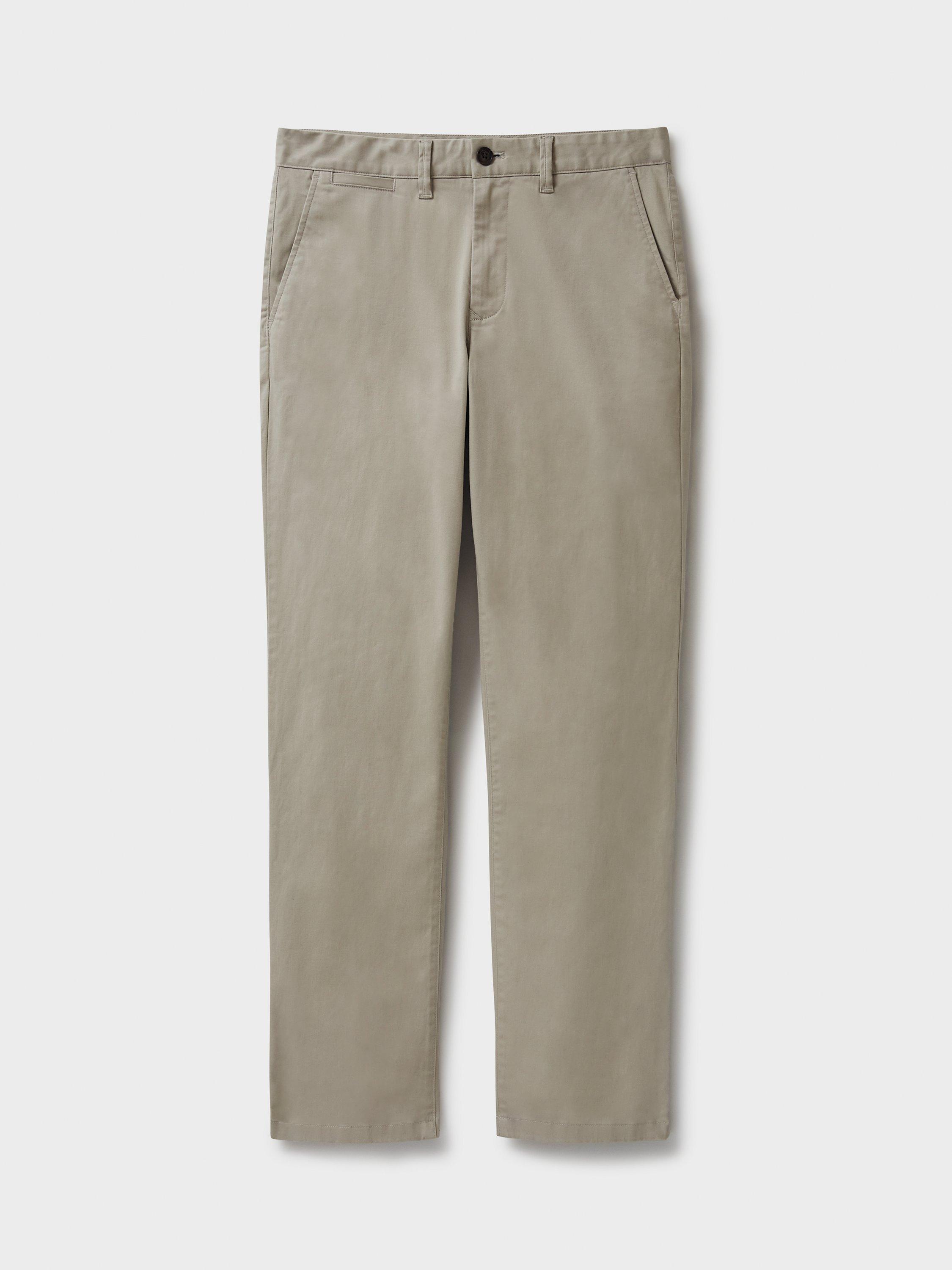 Product image 4 of 5, which shows Crew Clothing Straight Fit Chinos, Taupe, 34S