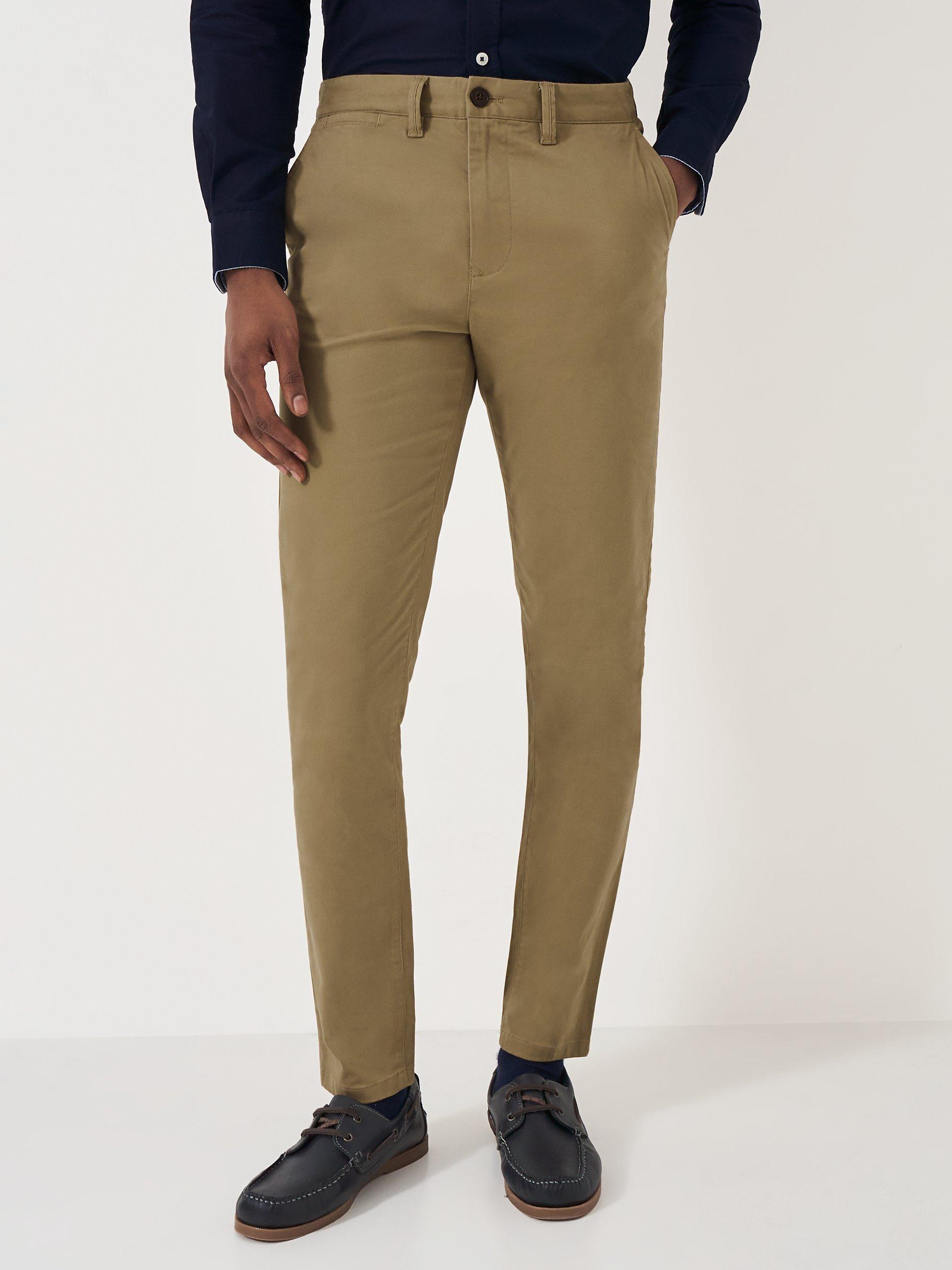 Product image 1 of 5, which shows Crew Clothing Slim Fit Chinos, Beige, 30R