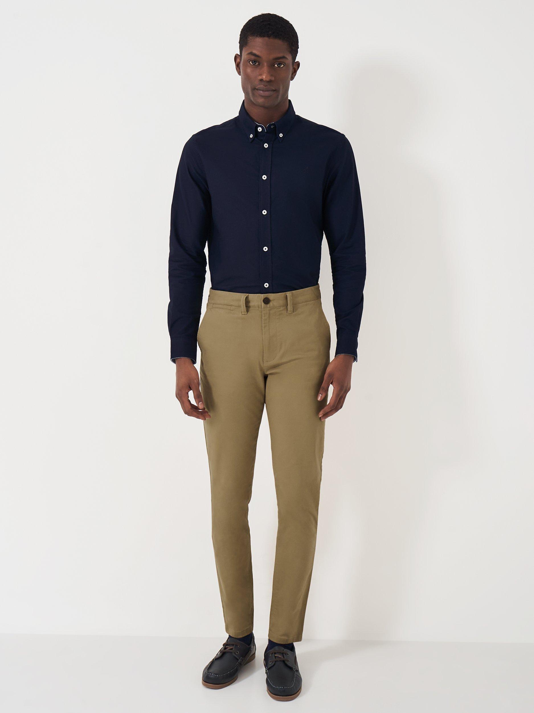 Product image 3 of 5, which shows Crew Clothing Slim Fit Chinos, Beige, 30R