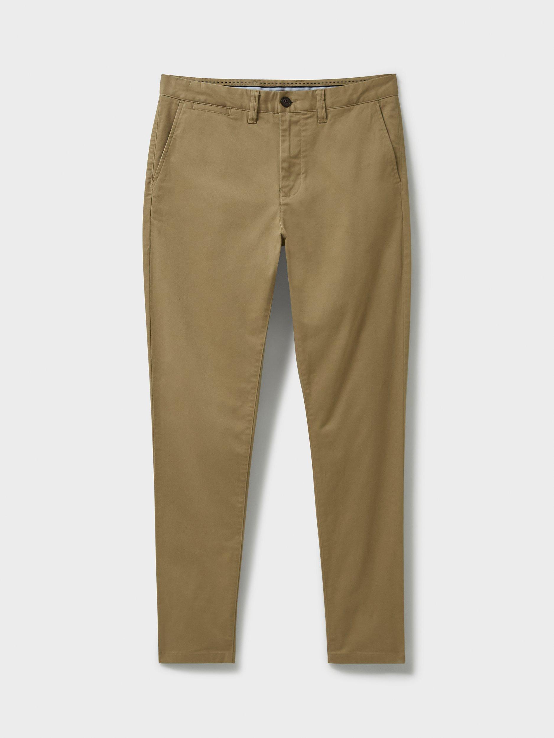 Product image 4 of 5, which shows Crew Clothing Slim Fit Chinos, Beige, 30R
