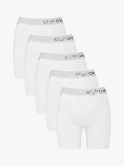 Step One Bamboo Body Shorts, Pack of 5, White