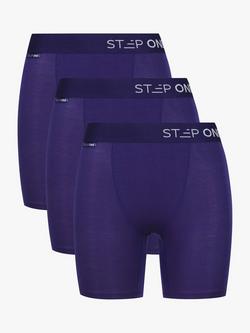 Step One Bamboo Body Shorts, Pack of 3, Midnight Blue