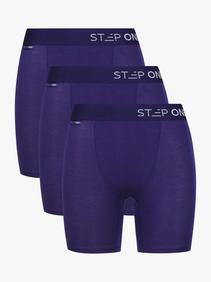 Step One Bamboo Body Shorts, Pack of 3, Midnight Blue
