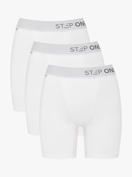 Step One Bamboo Body Shorts, Pack of 3, White