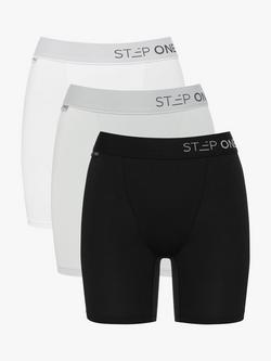 Step One Bamboo Body Shorts, Pack of 3, Black/Grey/White