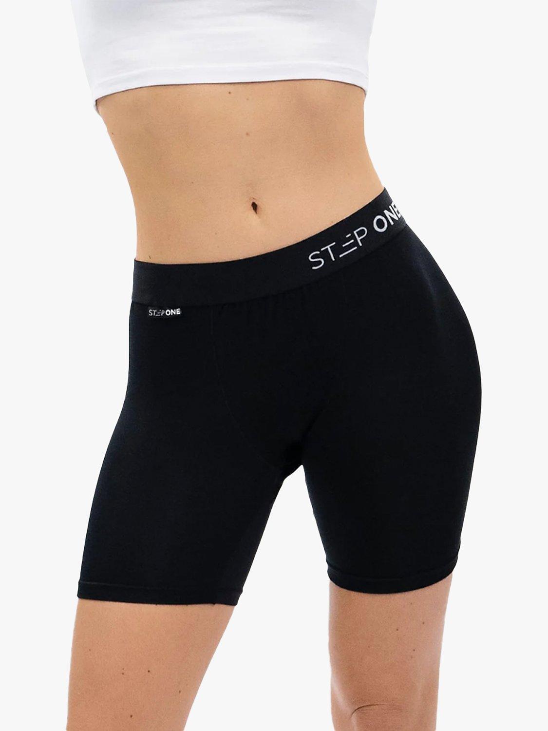 Product image 2 of 4, which shows Step One Bamboo Body Shorts, Pack of 3, Black/Grey/White, XS