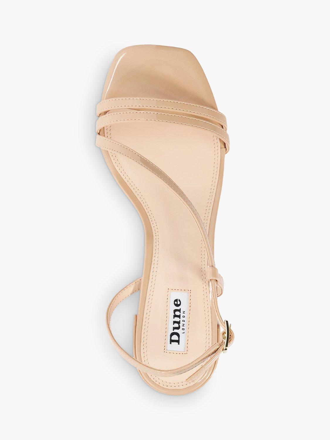 Dune Maryanna Patent Block Heel Sandals, Blush, EU37