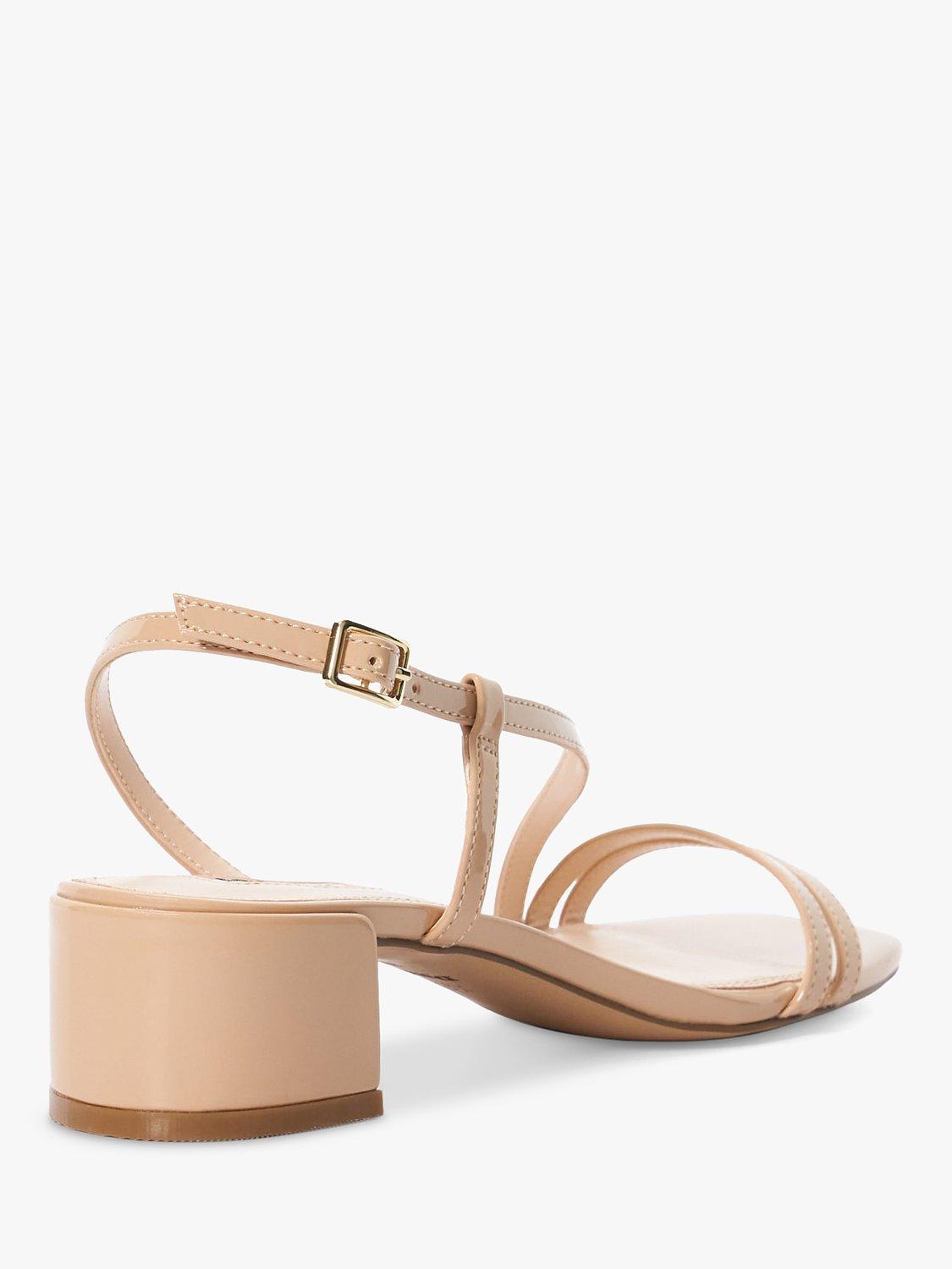 Dune Maryanna Patent Block Heel Sandals, Blush, EU37