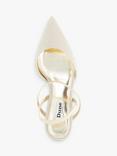 Dune London Classical Elasticated Court Shoes, Gold
