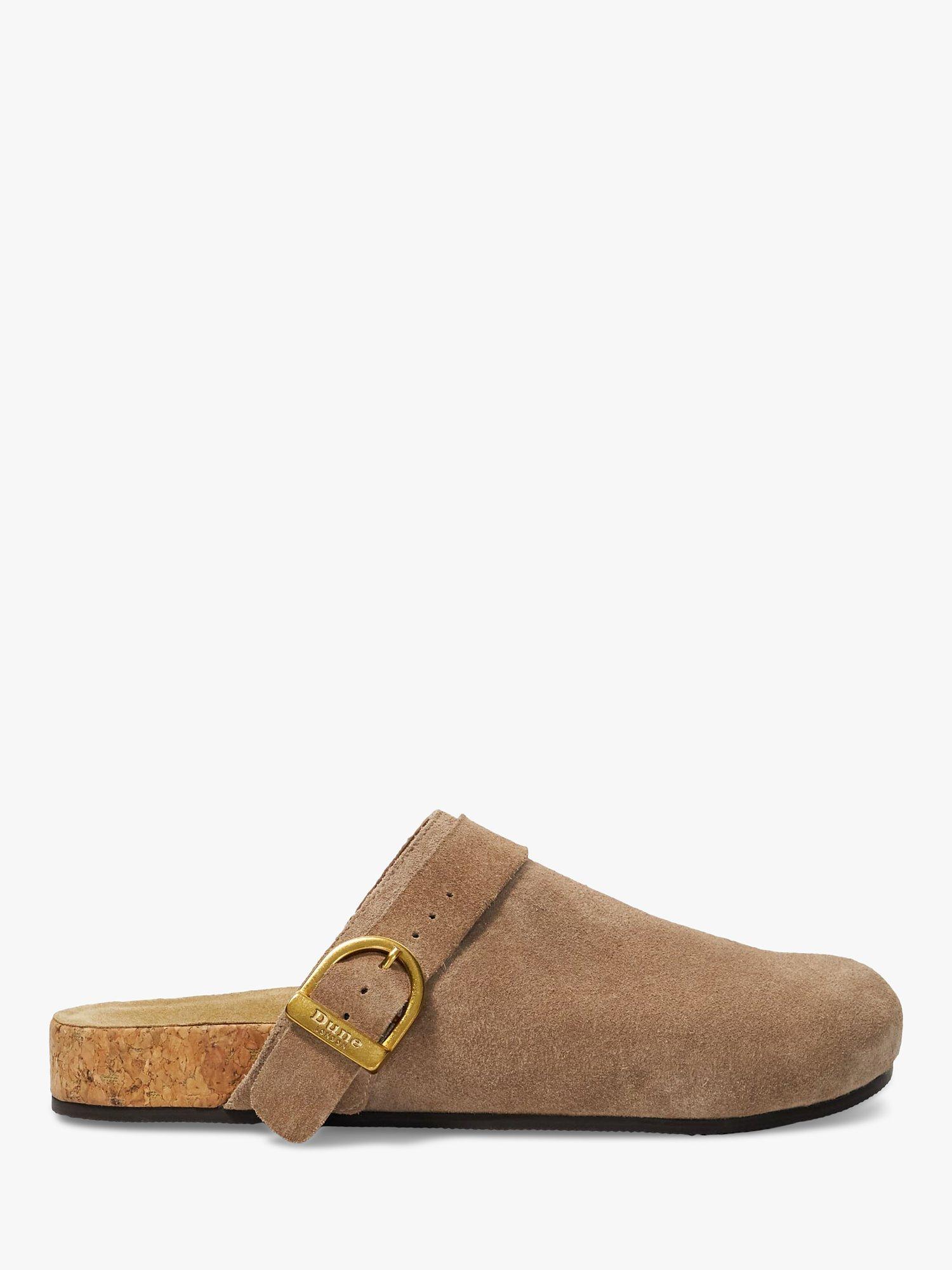 Dune Gracella Suede Footbed Mules, Taupe
