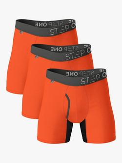 Step One Bamboo Boxer Briefs With Fly, Pack of 3, Butter Nuts