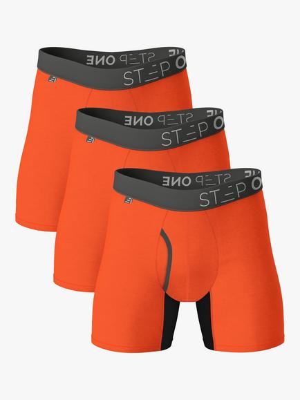 Step One Bamboo Boxer Briefs With Fly, Pack of 3, Butter Nuts
