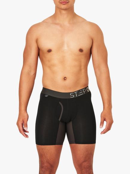 Step One Bamboo Boxer Briefs With Fly, Pack of 3 - view 2, Black Currants