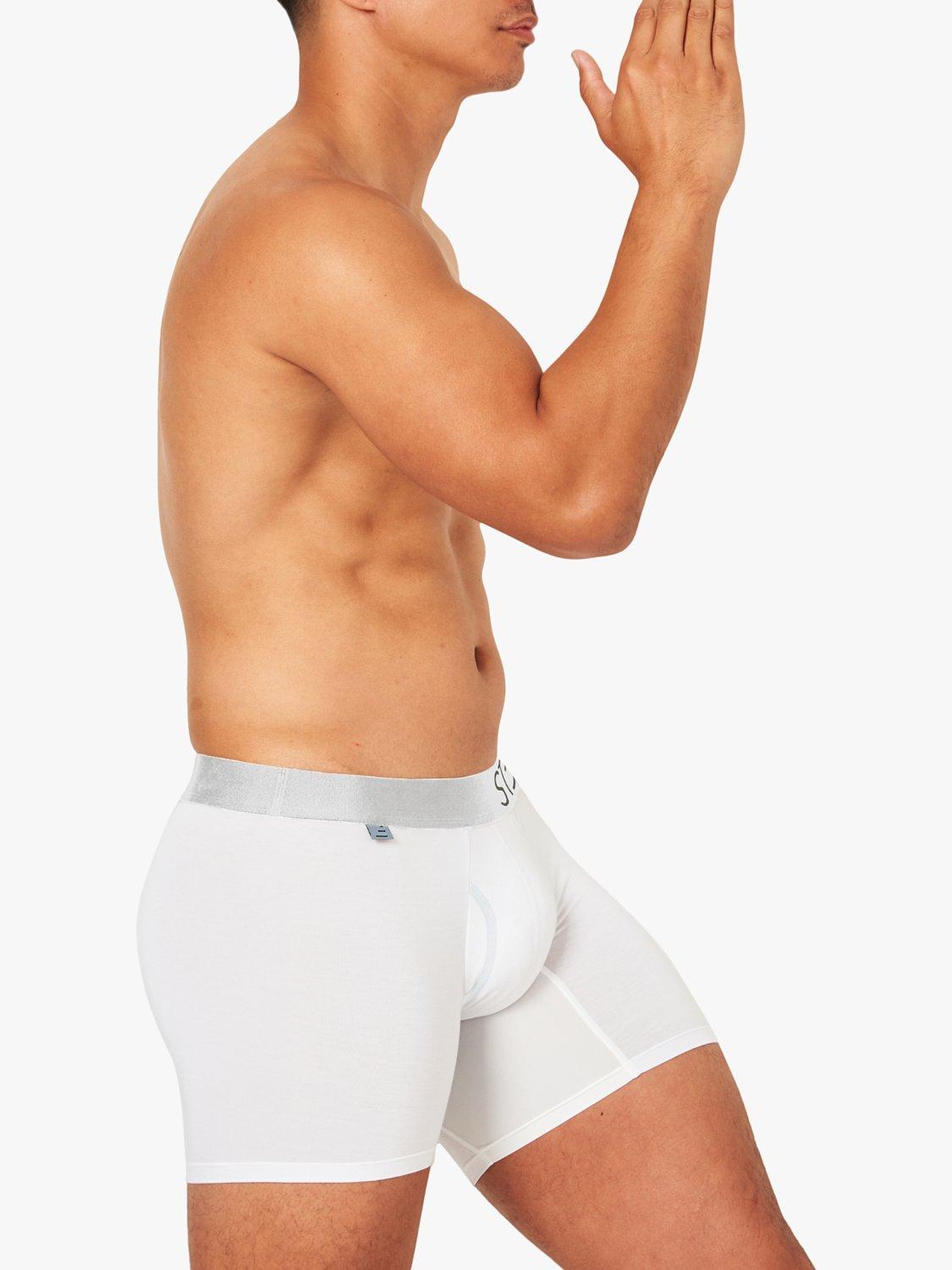 Product image 3 of 4, which shows Step One Bamboo Boxer Briefs With Fly, Pack of 5, Snow Balls, M