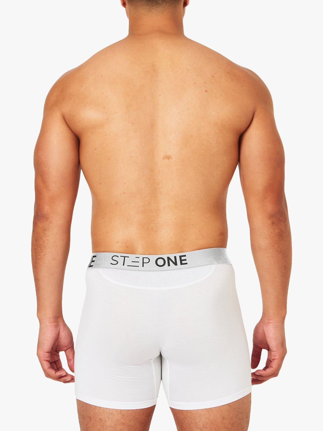 Product image 4 of 4, which shows Step One Bamboo Boxer Briefs With Fly, Pack of 5, Snow Balls, M