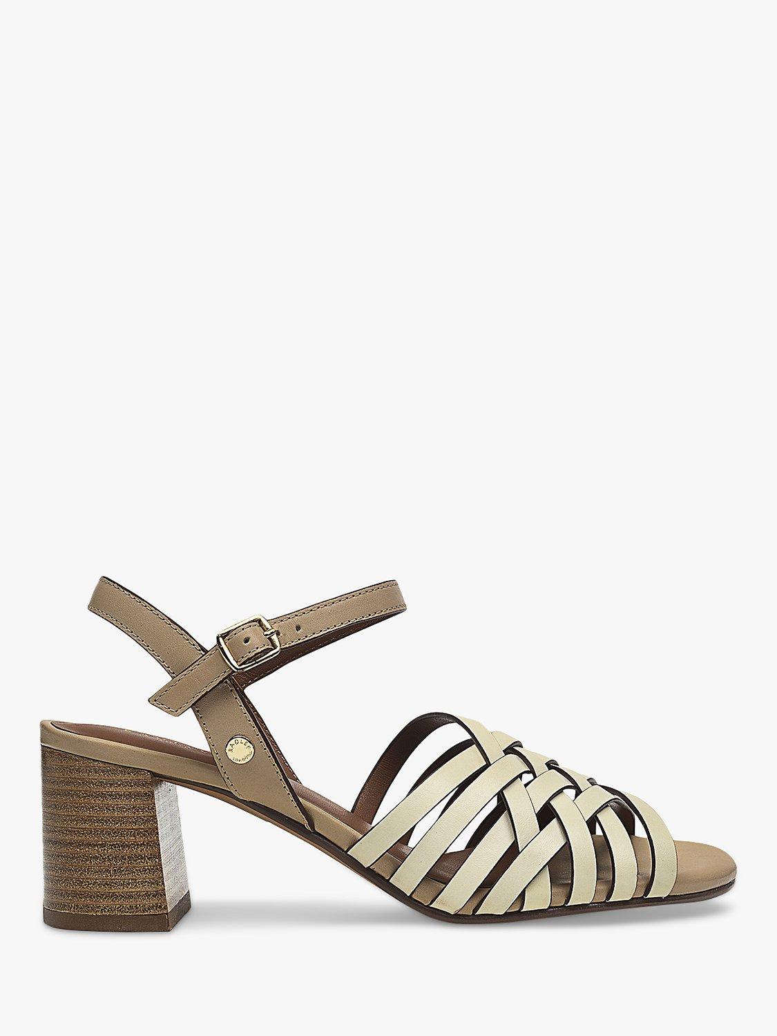 Product image 1 of 4, which shows Radley Crossways Road Leather Woven Strap Sandals, Birch, 7