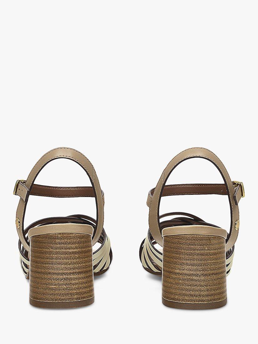 Product image 2 of 4, which shows Radley Crossways Road Leather Woven Strap Sandals, Birch, 7
