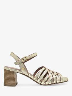 Radley Crossways Road Metallic Leather Woven Strap Sandals, Soft Gold, Soft Gold