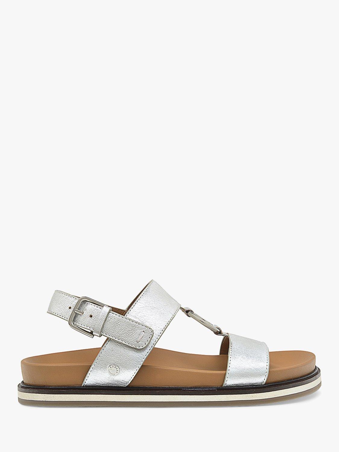 Radley Bury Walk 2.0 Leather Luxe Footbed Sandals, Silver