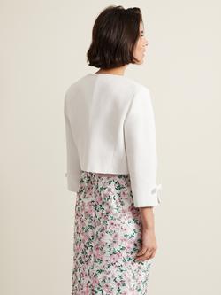 Phase Eight Zoelle Bow Detail Jacket - view 2, Ivory