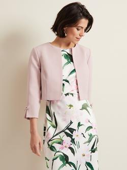 Phase Eight Zoelle Bow Detail Jacket, Pale Pink