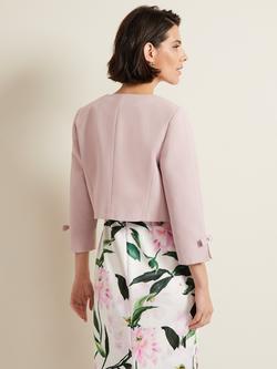 Phase Eight Zoelle Bow Detail Jacket - view 2, Pale Pink