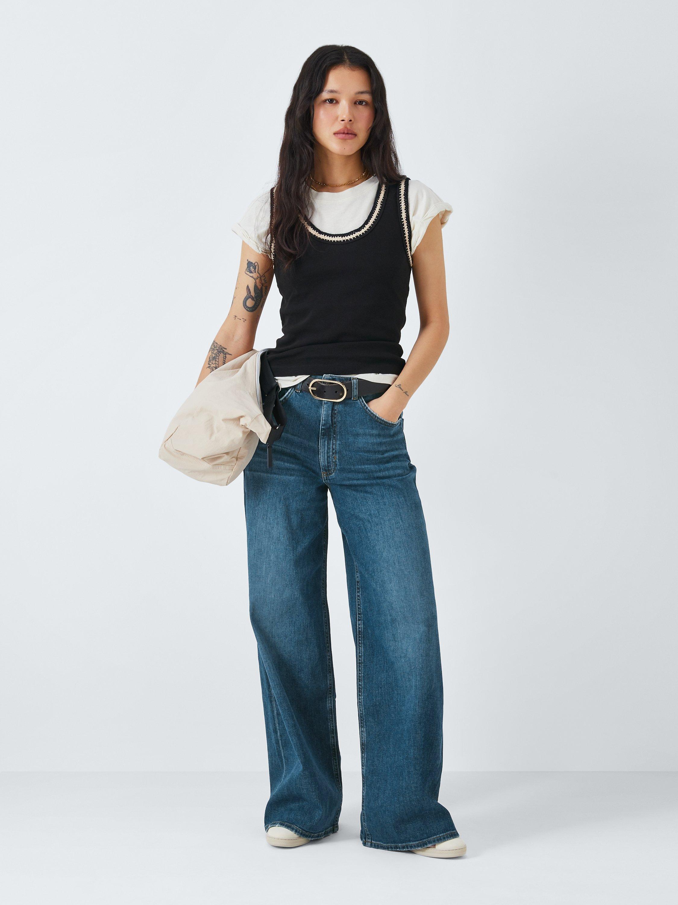 Product image 3 of 6, which shows AND/OR Westlake High Rise Wide Leg Jeans, Blue Horizon, 26R