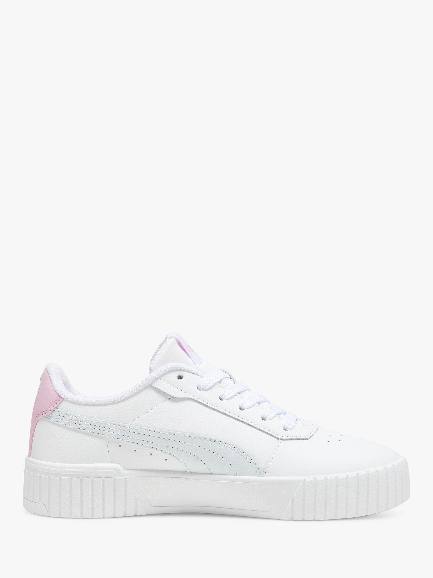 PUMA Kids' Carina 2.0 Leather Trainers, White/Multi