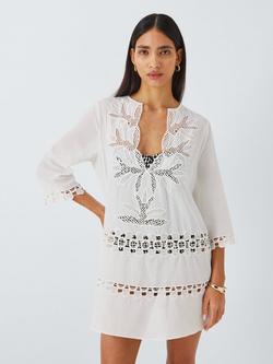 John Lewis Guipure Kaftan, Ecru