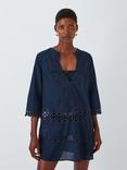 John Lewis Guipure Kaftan, Navy