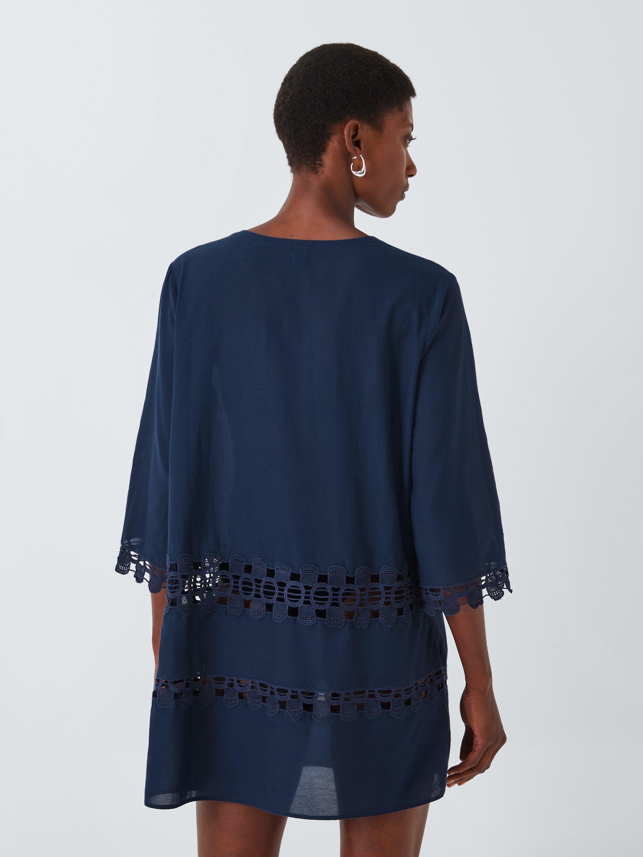 John Lewis Guipure Kaftan Navy