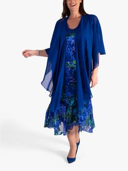 chesca Chiffon Shawl, Cobalt, Cobalt