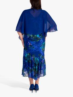 chesca Chiffon Shawl, Cobalt - view 2, Cobalt