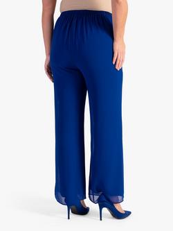 chesca Chiffon Trousers - view 2, Cobalt