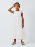 John Lewis Heirloom Collection Kids' Tulle Beaded Bridesmaid Dress, Ivory