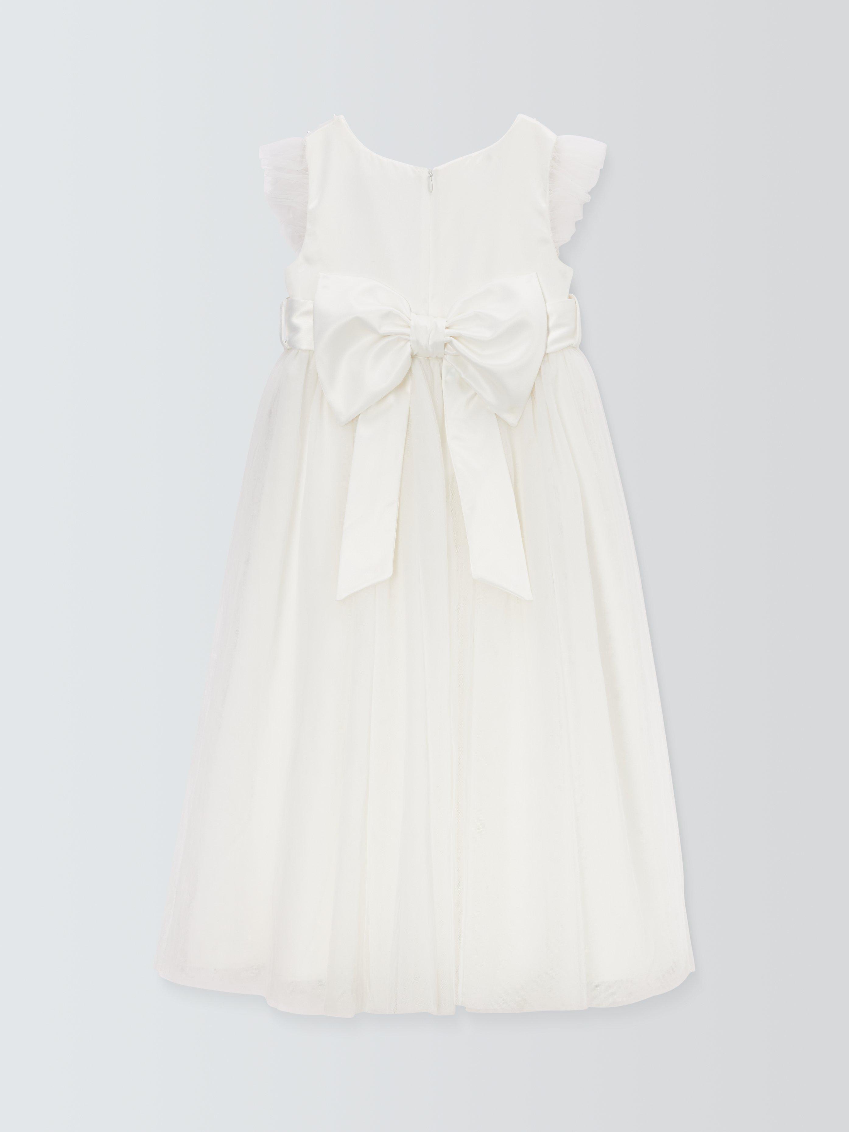 Product image 6 of 8, which shows John Lewis Heirloom Collection Kids' Tulle Beaded Bridesmaid Dress, Ivory, 8 years