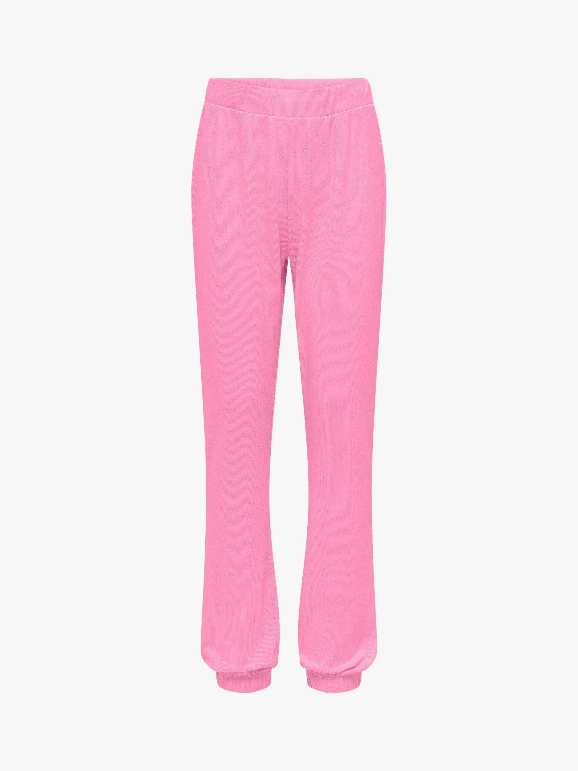 Product image 1 of 2, which shows KIDS ONLY Kids' Cosy Soft Touch Jersey Trousers, Pink, 14 years