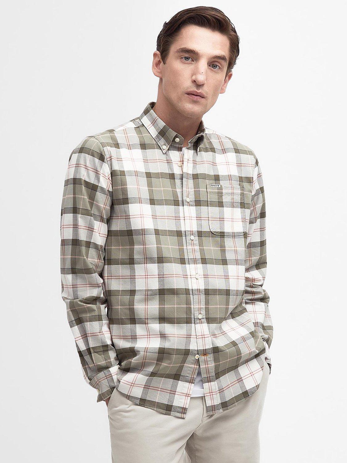 Barbour Lewis Tailored Fit Tartan Shirt, Glenmore Olive