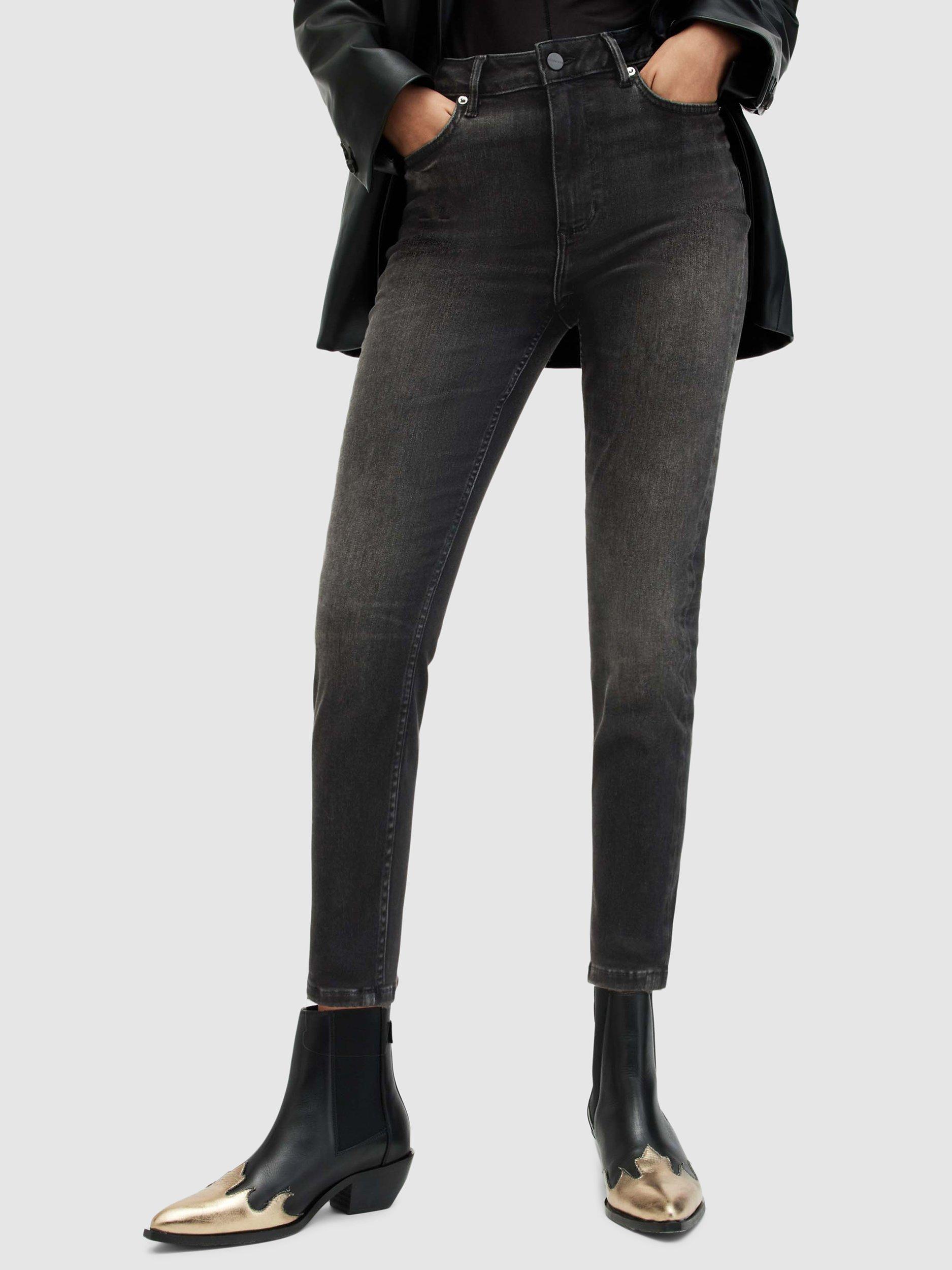 AllSaints Dax Vanta Sizeme Jeans, Washed Black