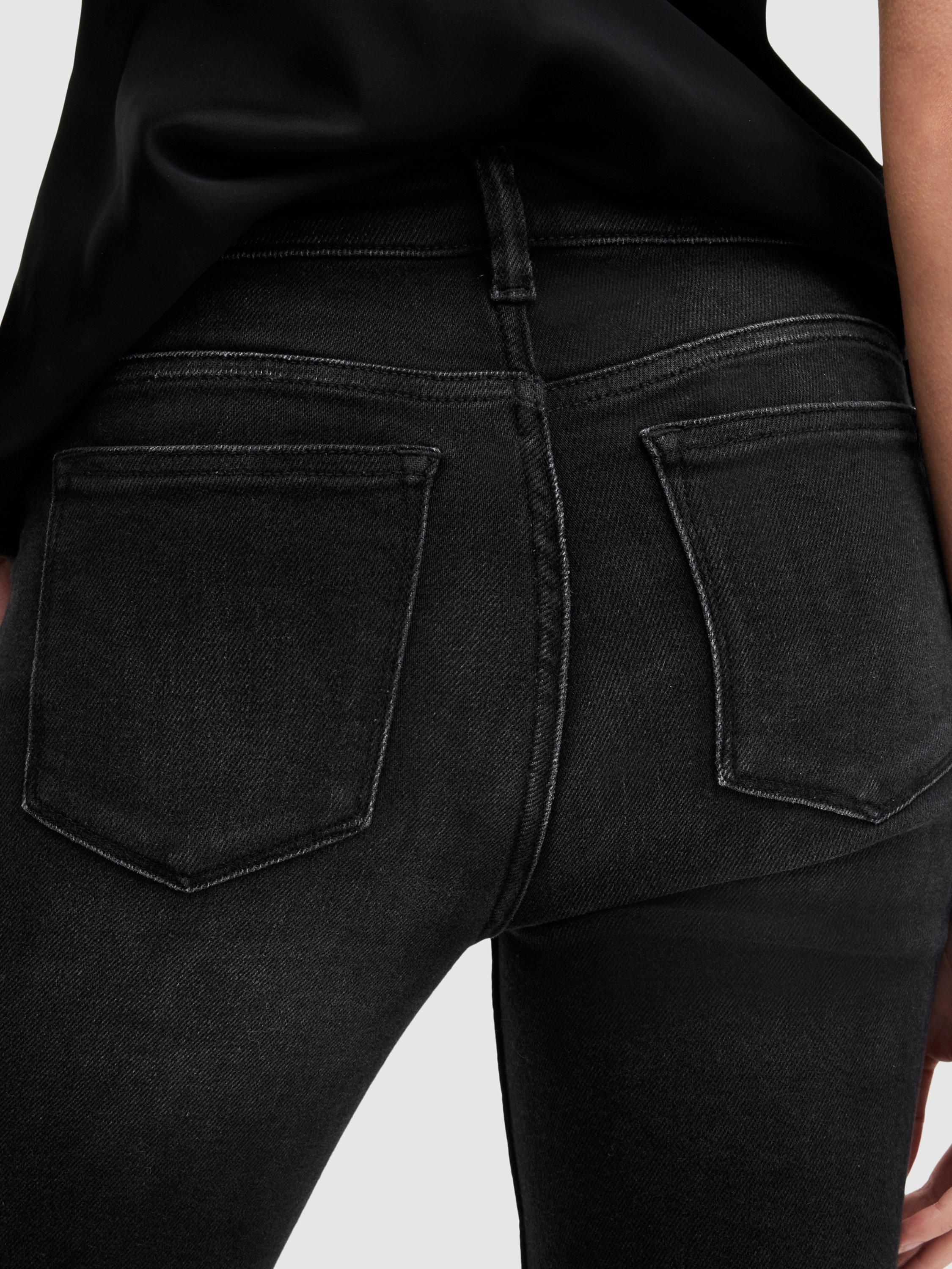 Product image 6 of 9, which shows AllSaints Haldan Bootcut Jeans, Black, 25