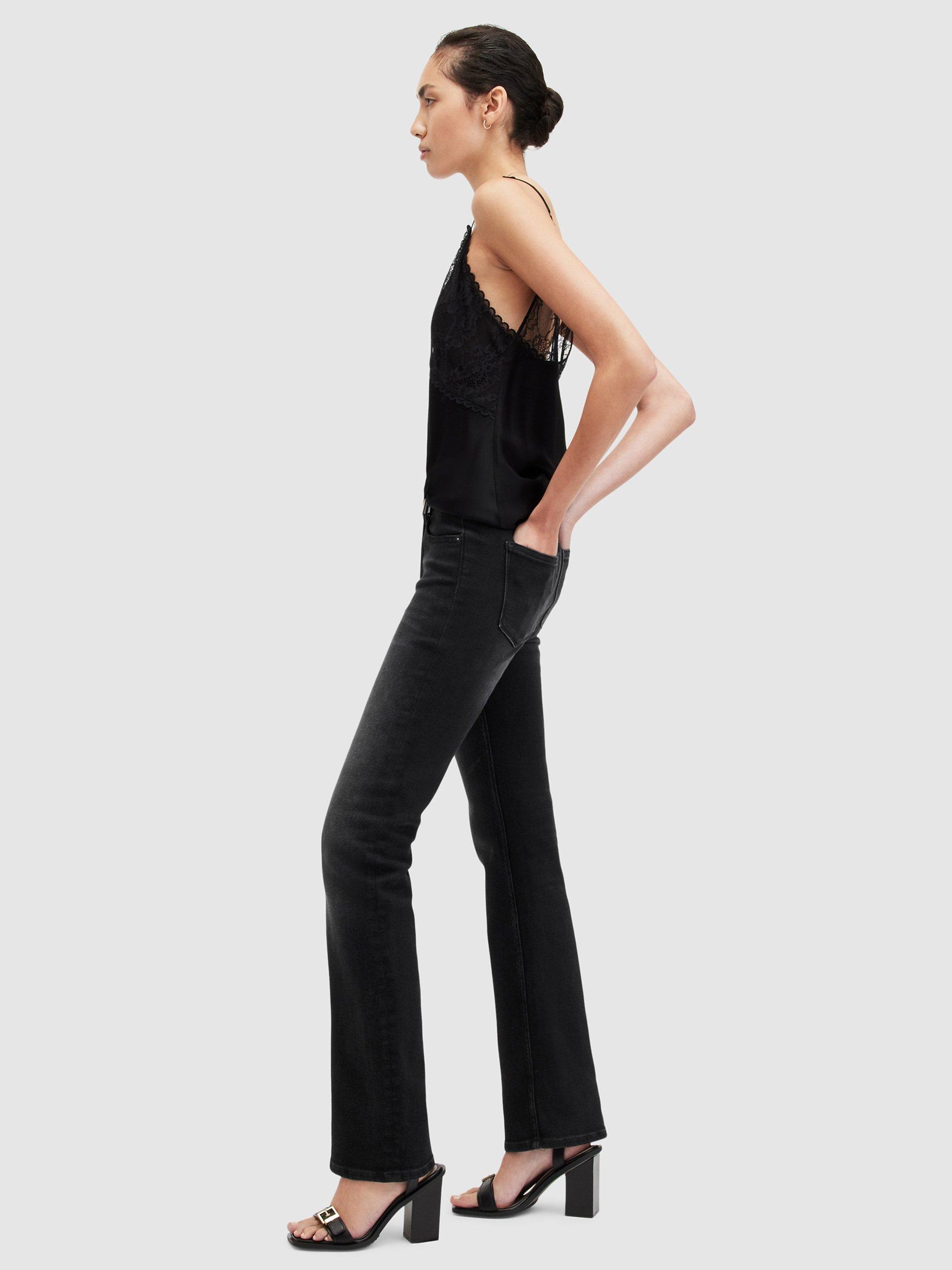 Product image 7 of 9, which shows AllSaints Haldan Bootcut Jeans, Black, 25