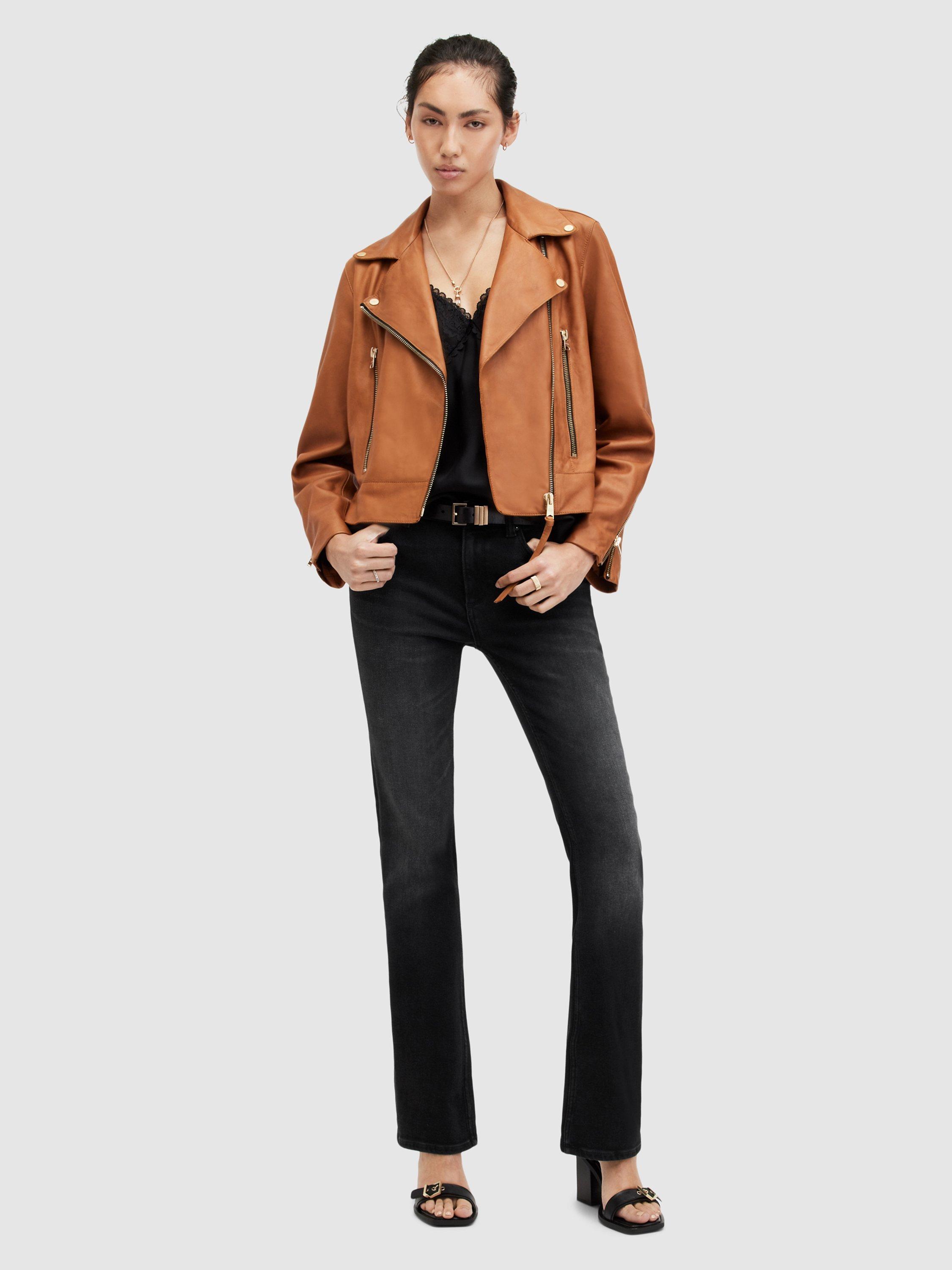 Product image 8 of 9, which shows AllSaints Haldan Bootcut Jeans, Black, 25