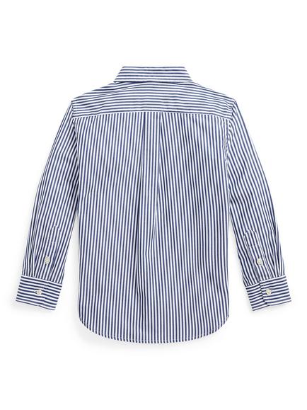 Polo Ralph Lauren Kids' Signature Logo Stripe Sport Shirt, Navy/White - view 2, Navy/White