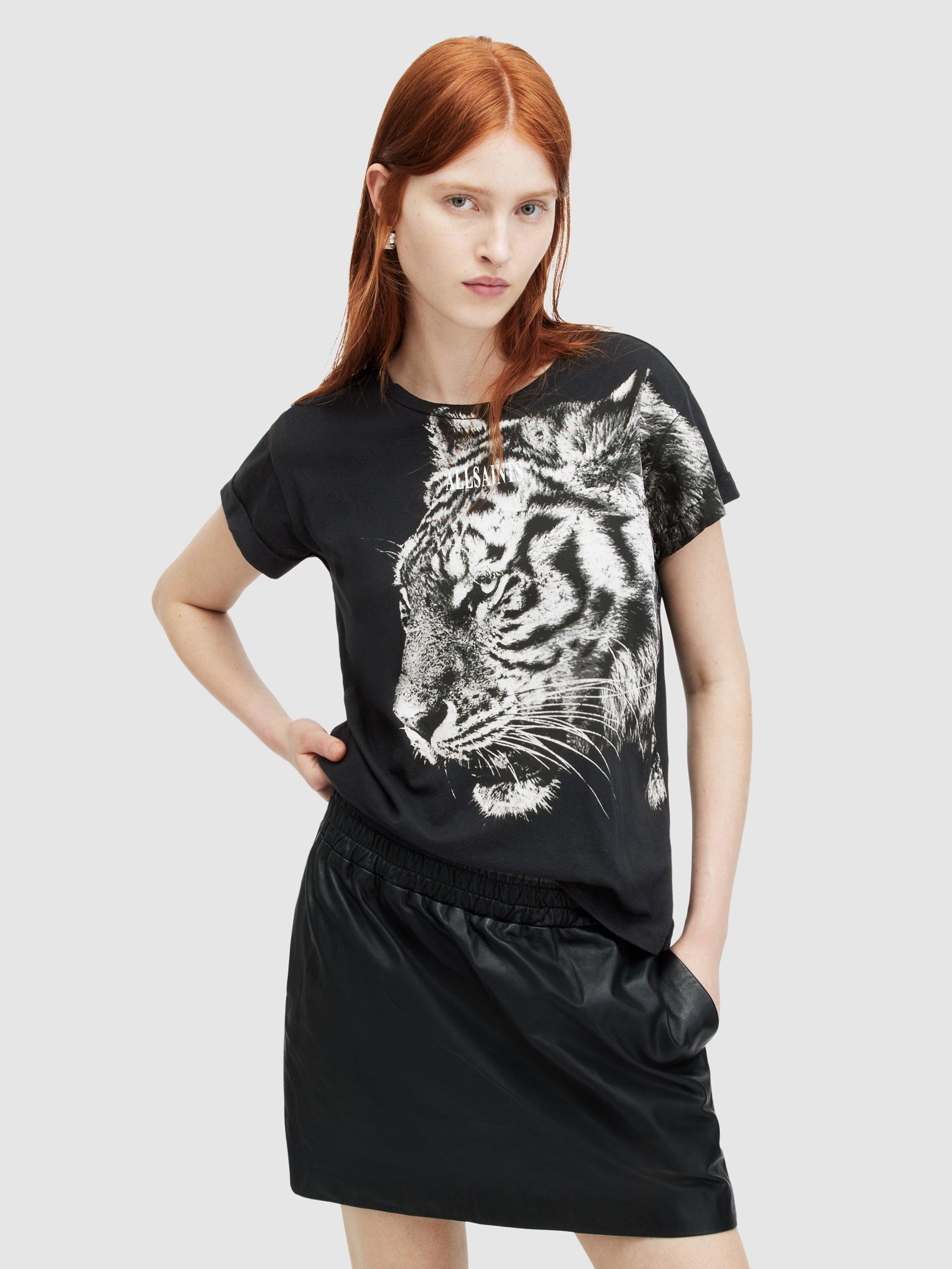 AllSaints Tigress Anna T-Shirt, Black