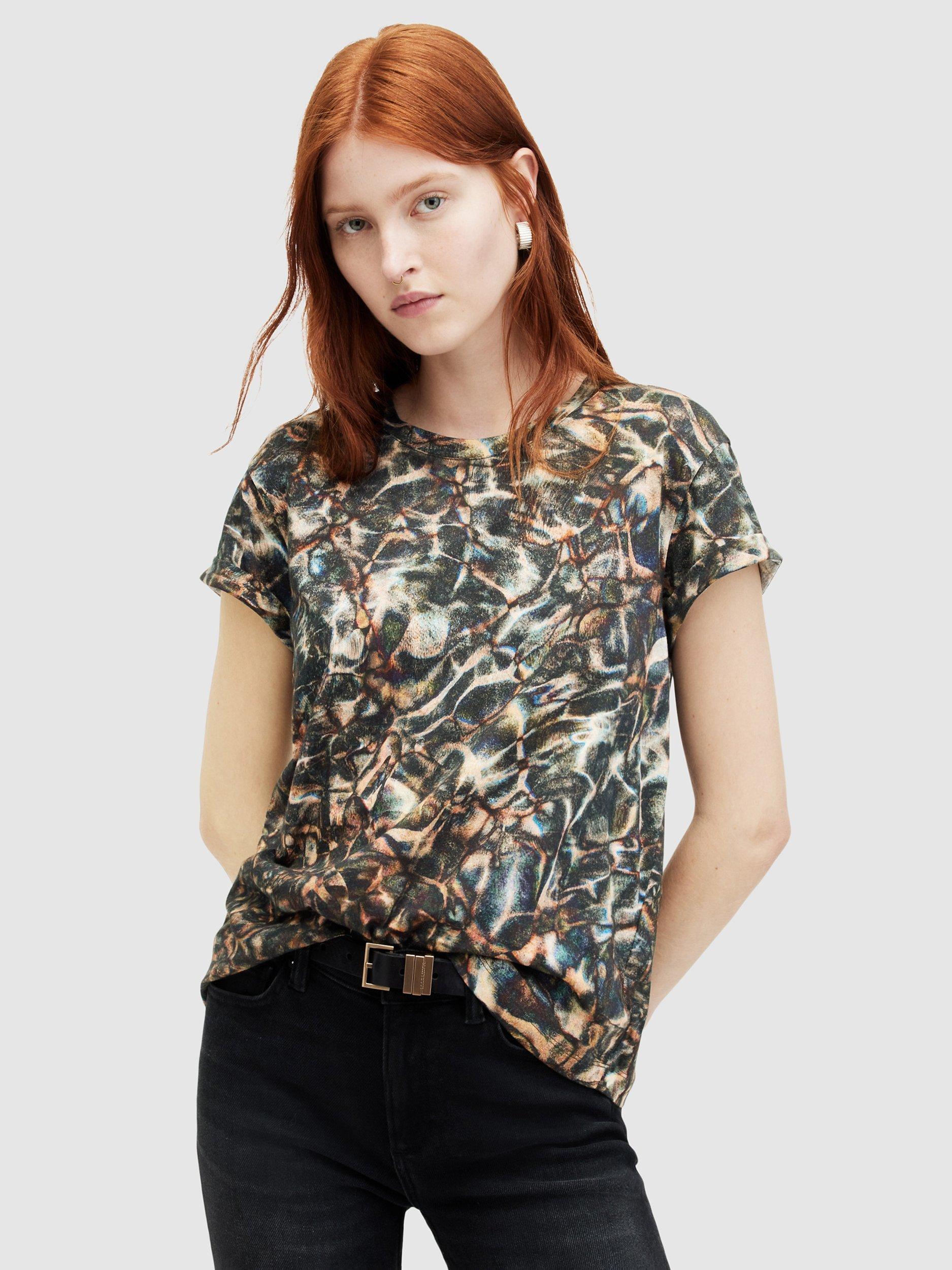 AllSaints Caladesi Anna T-Shirt, Petrol Blue